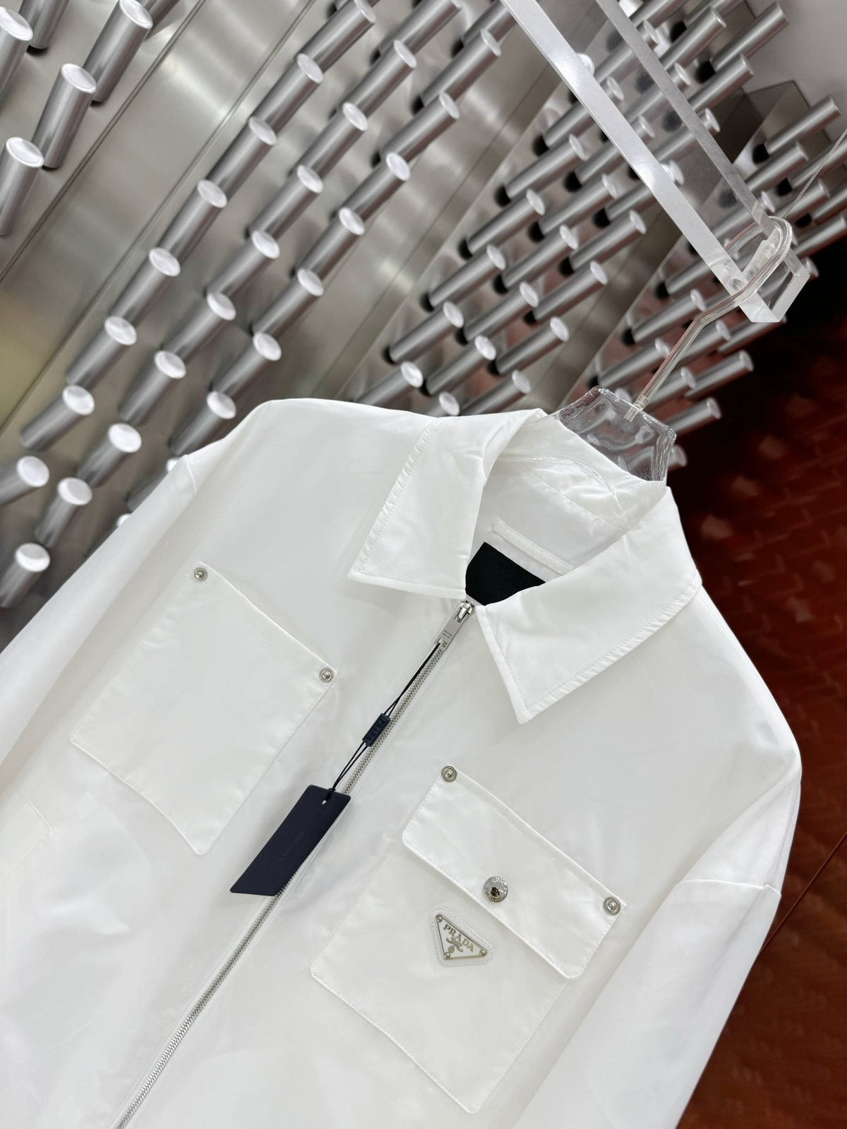 Prada Collared Zip-Front Jacket