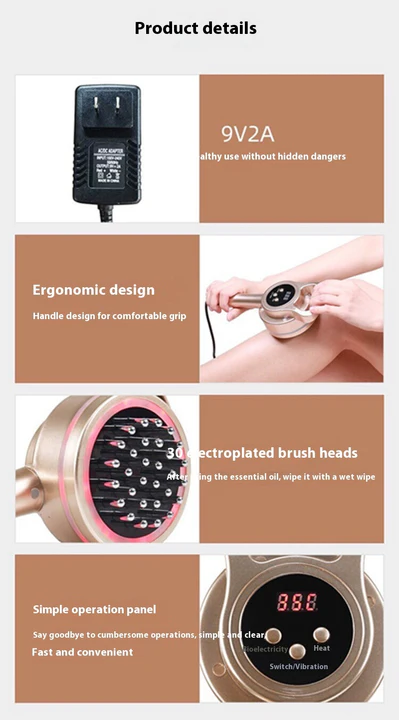 GoldenFlow Meridian Heating Therapy Brush