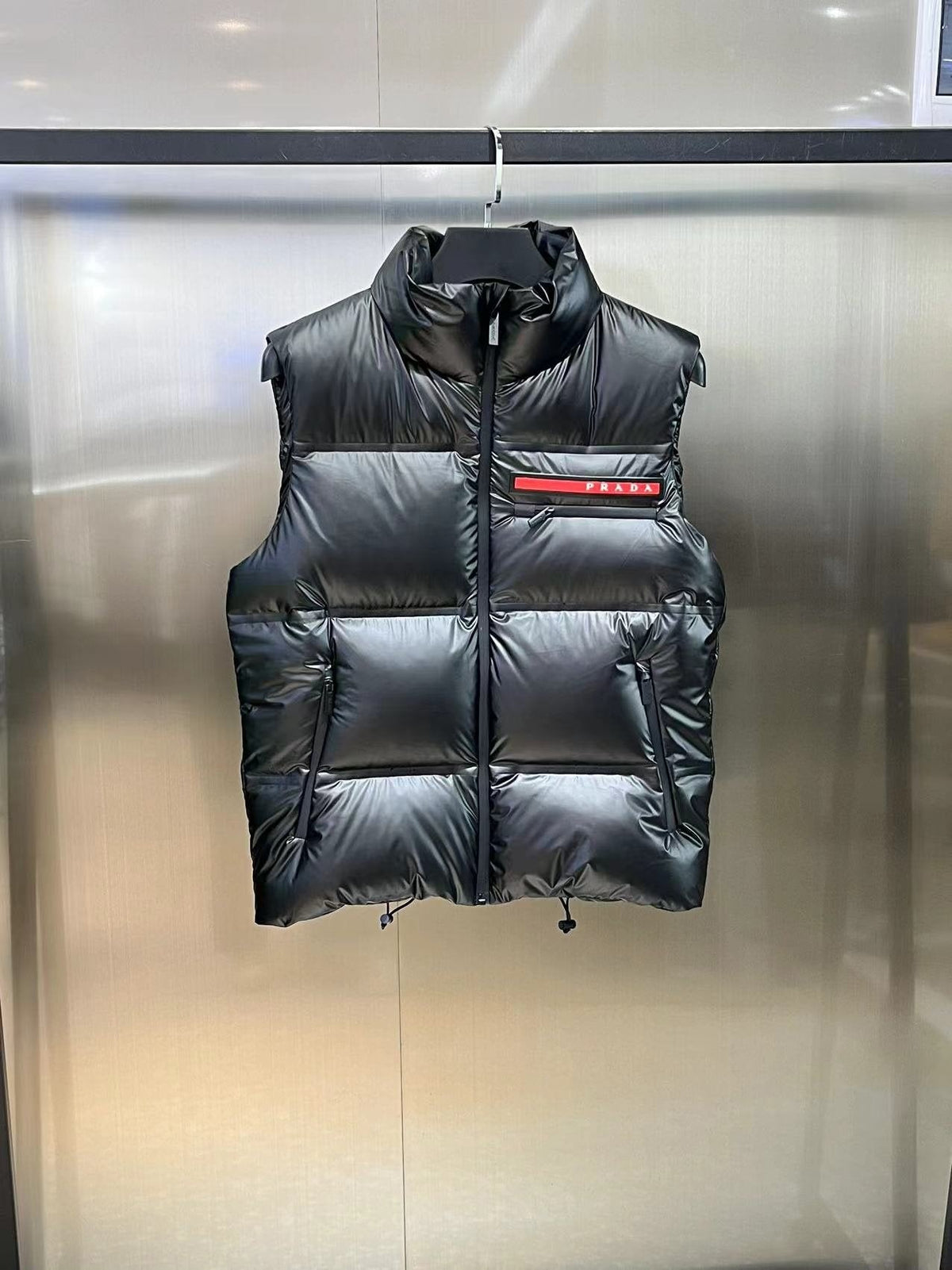 Prada Red-Badge Quilted Down Vest