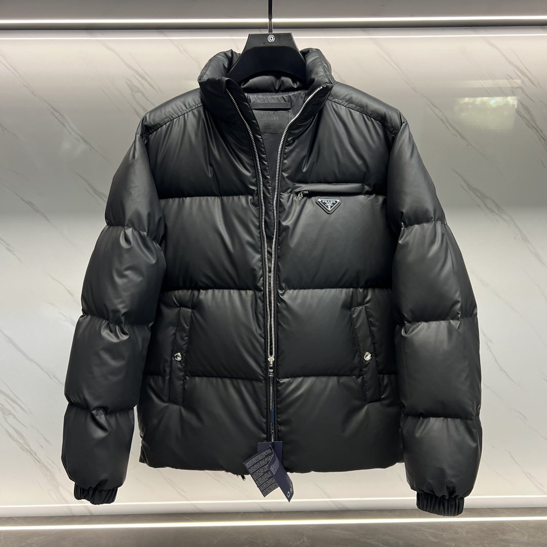 Prada Quilted Stand-Collar Puffer Jacket