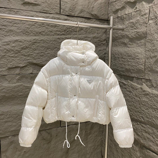 Prada Women's Cropped Convertible Puffer Jacket
