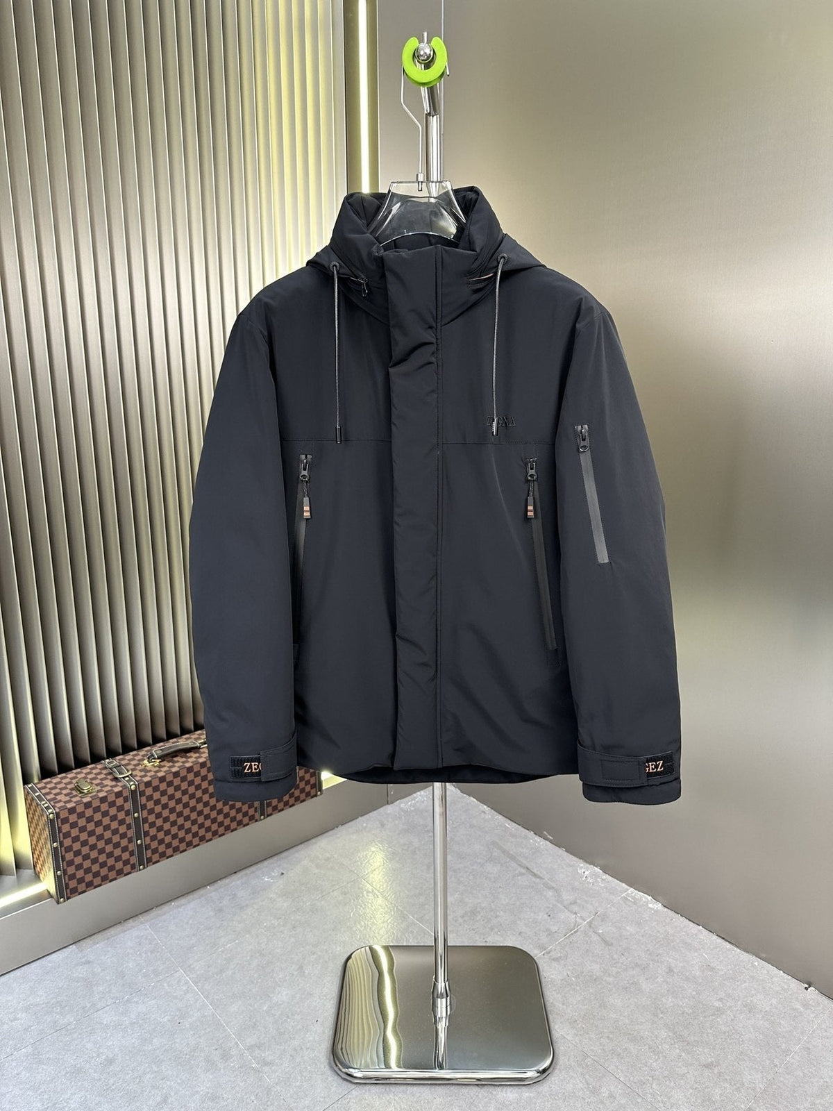 Zegna Hooded Zip-Front Puffer Coat