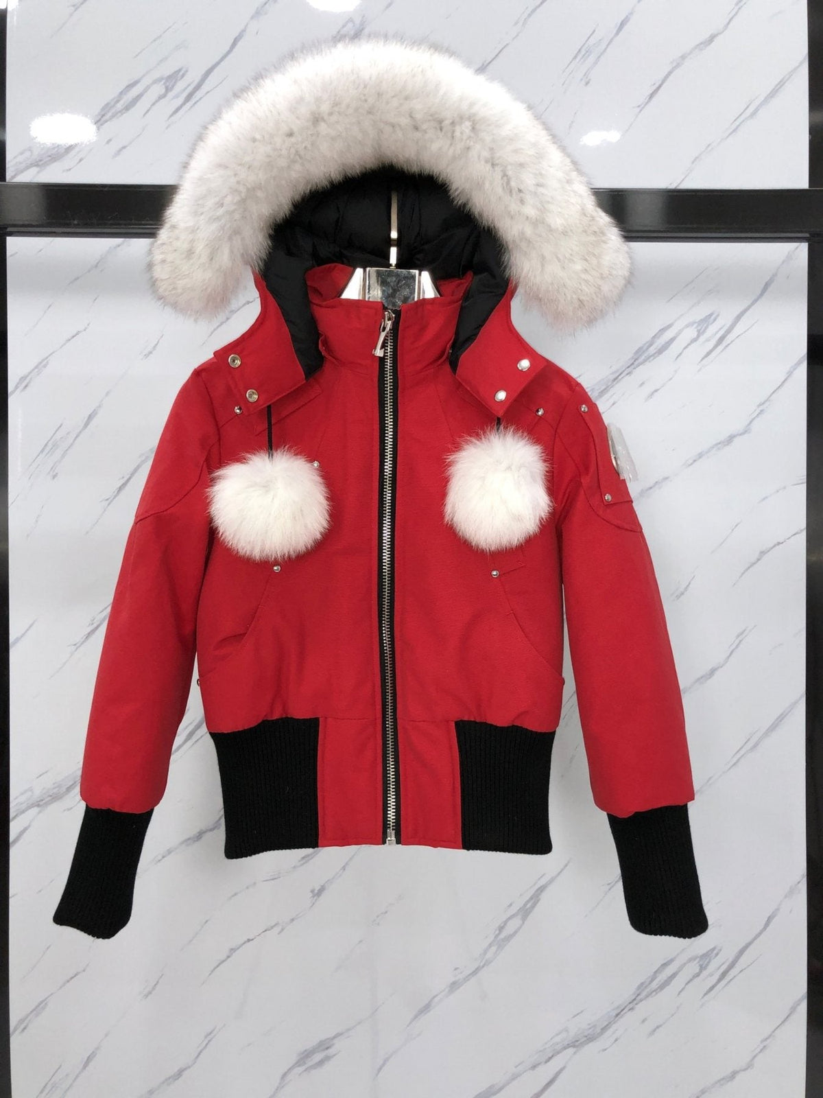 Moose Knuckles Women's Fur-Trim Hooded Puffer Jacket