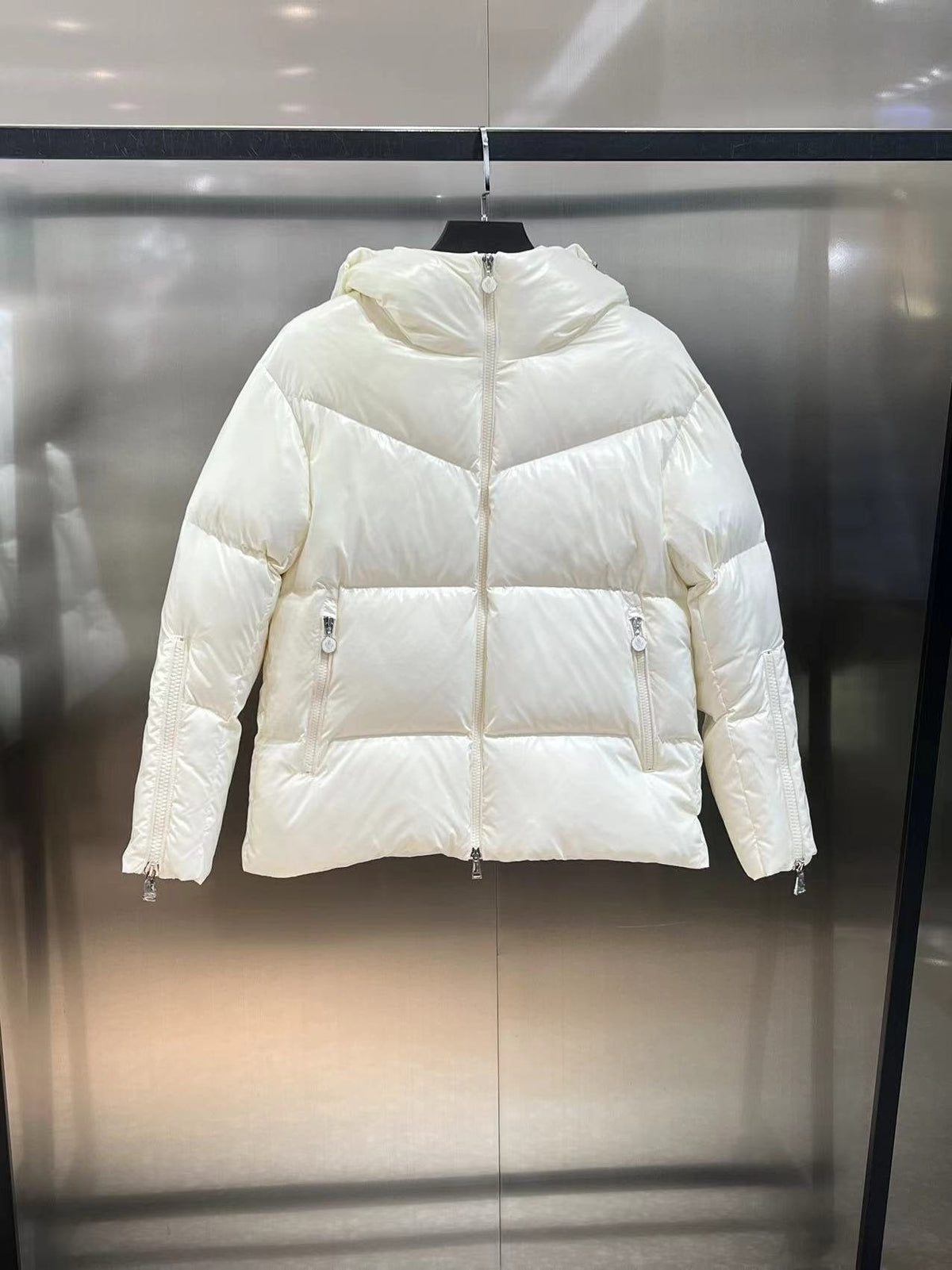 Moncler Women's Glossy Hooded Puffer Coat