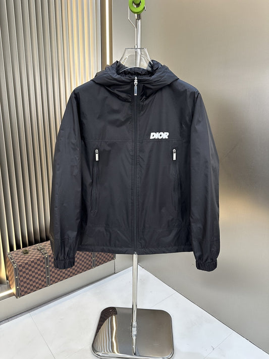 Dior Hooded Wordmark Windbreaker