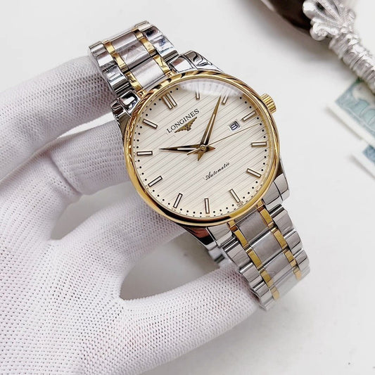 Two-Tone White Dial Watch